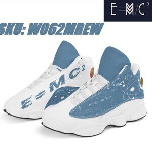 Women's E=M/C2 Ballers Edition Royal Airforce Blue PU Leather Basketball Shoes